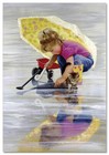 Lovely Children-flowers Of Life Pretty Girl Kids   Kitty Art New Modern Postcard
