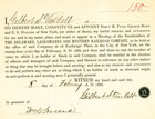 1888 Railroad Document Signed By Gilbert Van Pelt -- New Brunswick  New Jersey