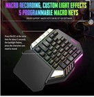 Kolmax V-2 One Handed Mechanical Gaming Keyboard Usb Wired Backlit Keypad