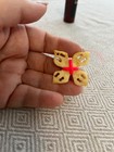 Antique Carved Cow Bone Thread Winder  Chinese-english   Circa 1830 