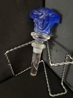 Versace For Rosenthal Cobalt Blue Medusa Crystal Bottle wine Stopper 