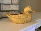 Yellow Ware Duck Planter 9 1 2   