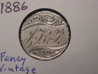 1886 Love Token On High Grade Seated Liberty Dime Vintage Fancy Original Antique