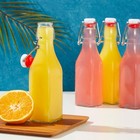 6 Pack 8 Oz Swing Top Glass Bottles With Cleaning Brush For Vanilla  Hot Sauce