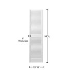 Ply Gem 15 In  X 59 In  Open Louvered Polypropylene Shutters Pair In White