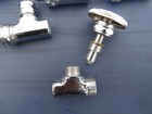 New Unused Vintage American Standard Faucet Chrome Sink Shut Off Valves 5 Pieces