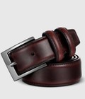 Marino   s Men Genuine Leather Dress Belt Dual Loop Single Prong Buckle Mahogany L