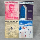 Christmas Sheet Music Lot Winter Wonderland Home 4 Holidays Frosty Snowman 1950s