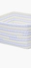 Set Of 3 Woven Nursery Storage Organizer Baskets White Light Blue Baby