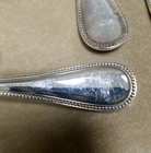 4 Pc Silverplate Serving Spoons Forks Sets Christofle Perle Paris France Beaded