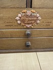 Vintage Wooden Sewing Box Organizer Japan Handle Drawers Storage Craft Case