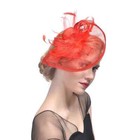 Lady Flower Pillbox Fascinator Hat For Tea Party  Women Feathers Veil Mesh