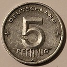East Germany 1948 A 5 Pfennig Coin