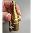 Antique Brass Veuve Cliquot Champagne Bottle Cigar Cutter   Vesta Match Safe