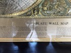 Vtg Gold Foil Blaeu Wall Map Of The World Frederick De Wit Gold Framed C 1675