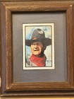 William T Zivic John Wayne Mini Framed Western Portrait Art Signed