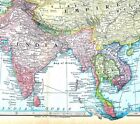1899 Miller Map Asia Japan Korea China Siam India Arabia French Indo China Nepal