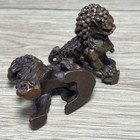 Vintage Brass Figurine Pair Feng Shui Tea Pets For Car Home Office Decor