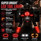 Eagle Lights Halos Layback Led Tail Light With Turn Signals For Harley-davidson  