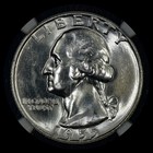 1955-d Washington Quarter     Ngc Ms-65     25c Silver Coin Unc Bu 049    trusted   