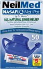 Neilmed Nasaflo Unbreakable Neti Pot With 50 Premixed Packets
