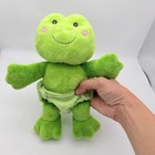 Russ Baby Dibbles Green Frog Soft 10in Plush Wearing Diaper  always Hoppin  
