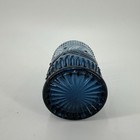 Vintage Blue Pressed Glass Bottle Sunburst Pattern Decor Bottle vase Apothecary