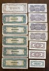 Japanese Occupation Philippines Lot Of 13 Notes With 4 Different Denominations