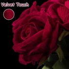 Red Velvet Rose Artificial Flowers Bulk Real Touch Artificial Roses With Stem   