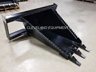 New Hd Stump Bucket W  Saw Teeth Skid Steer Attachment Loader Utility Tree Spade