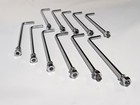 11 Chrome Peg Board Display L-shaped Bolt Hooks 1 4  X 4 5  Long W nuts