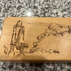 Vintage Souvenir Wood Box Pen Us Space   Rocket Center Huntsville Al Space Camp