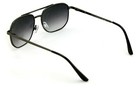 Metal Aviator Sunglasses - Gradient Lens Spring Hinge Square - Gold Black Brown
