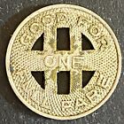 Honolulu Rapid Transit Co  1924 G f One Full Fare Transit Token 16mm   2 