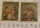 Pair Vtg Ornate Framed Convex Floral Silhouette Wall Art Hanging 4x5 Miniatures