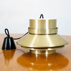 Mid Century Danish Modern Pendant Lamp Light Tiered Brass Fixture Denmark Mcm