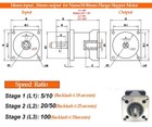 Nema34 86mm Planetary Speed Reducer Stepper Motor Gearbox 14mm Input 5 100 1 Cnc