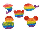 New Push Pop Bubble Silicone Sensory Fidget Toy It Stress Rainbow Free Ship