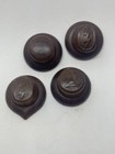 Set Of 4 Vintage Brown Radio Control Knobs   Dials - Lot Of Four