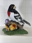 Lenox Rose Breasted Grosbeak Porcelain 1991 Bird Figurine - Coa