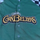 Normal Cornbelters Jersey Mens Size 52 Green Multicolor Milb Minors Baseball