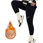 Winter Women s Fleece Lined Leggings Solid Colors  Thick Warm Thermal Stretchy