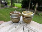 Pair Of Vintage Ceramic Irish Egg Coddlers A s  Cooper   Wade Screw Top