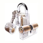 3pcs Acrylic Clear Practice Lock Transparent Cutaway Pin Tumbler Lock