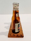 Vtg Mini Blatz Pilsner Beer Salt pepper Shakers With Wooden Base With Etchings