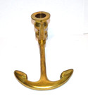 Vintage Solid Brass Nautical Ship Boat Anchor Maritime Candle Stick Holder
