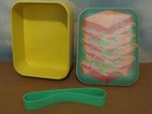 All Boxed Up Eco Friendly Retro Sandwich Lunch Box Food Storage Container Nwot