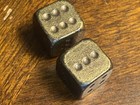 Solid Brass Dice  pair   Vintage