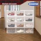 12pcs Shoe Storage Boxes Clear Stackable Shoe Organizer Container Clear Shoe Box
