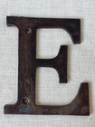 Vintage 10  Cast Iron Salvage Industrial Display Letters Sign Western E A T